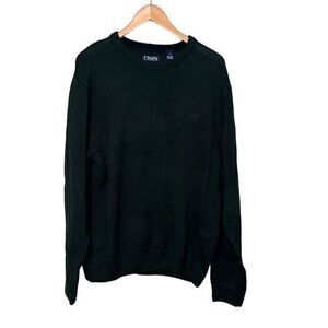 Chaps Men’s  Dark Green (Deep Pine) Crewneck Pullover Sweatshirt Size L